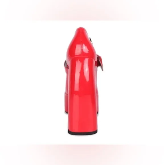 Rag &amp; Co Merrymam Red Mary Jane Pump Siz 8 LNC