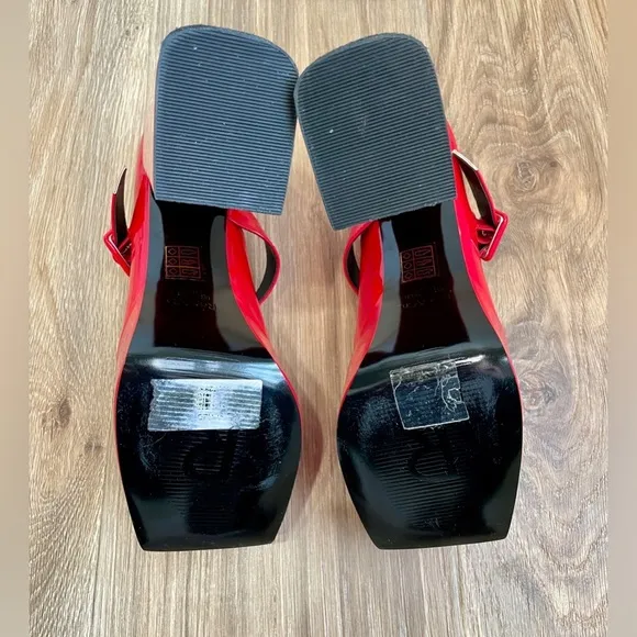Rag &amp; Co Merrymam Red Mary Jane Pump Siz 8 LNC