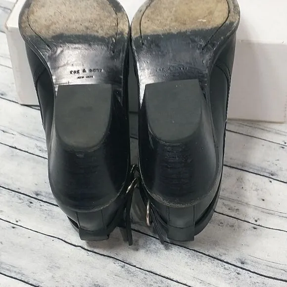 Rag &amp; Bone Sullivan Ankle Bootie Boot Shoes Black US 8 EUR 38.5