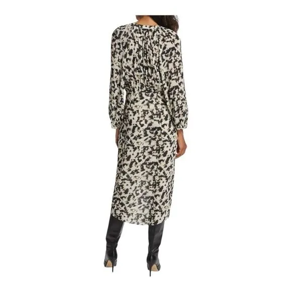 Rails Tyra Cheetah Print Tie-waist Midi Dress Size Small