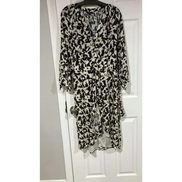 Rails Tyra Cheetah Print Tie-waist Midi Dress Size Small