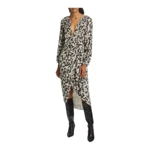 Rails Tyra Cheetah Print Tie-waist Midi Dress Size Small