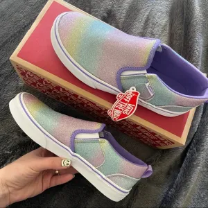 Rainbow Glitter Asher Vans Youth 6 NIB