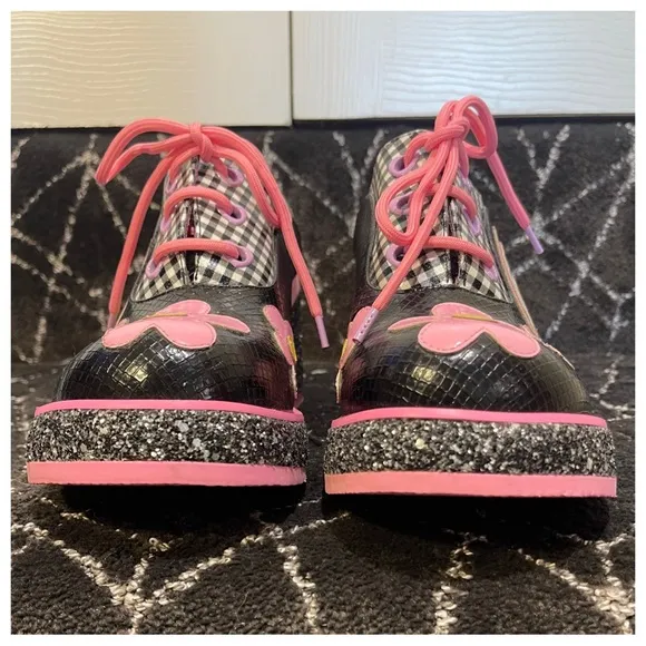 RAINBOWS &amp; LOVE IRREGULAR CHOICE 70S PLATFORMS