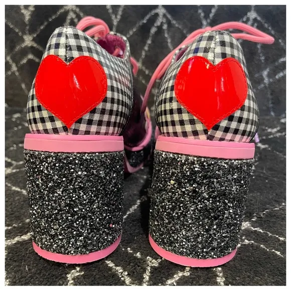 RAINBOWS &amp; LOVE IRREGULAR CHOICE 70S PLATFORMS