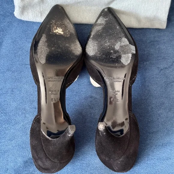 RALPH LAUREN Collection Purple Label Suede Pumps Shoes size‎  6 1/2 B