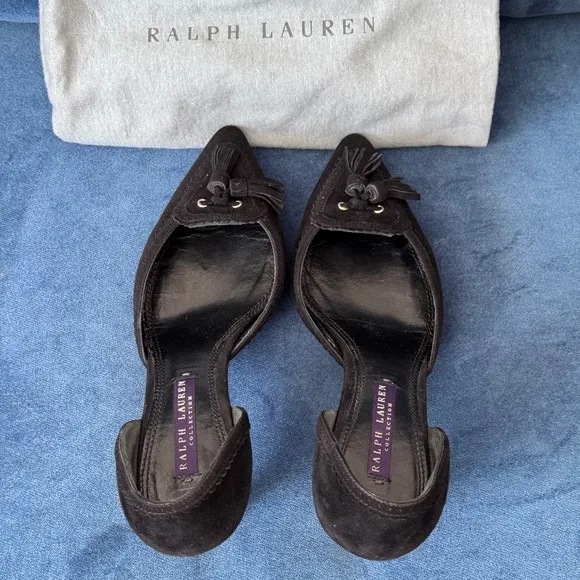 RALPH LAUREN Collection Purple Label Suede Pumps Shoes size‎  6 1/2 B