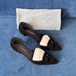 RALPH LAUREN Collection Purple Label Suede Pumps Shoes size‎  6 1/2 B