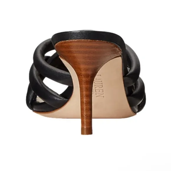 RALPH LAUREN ELEGANT HEELED MULES