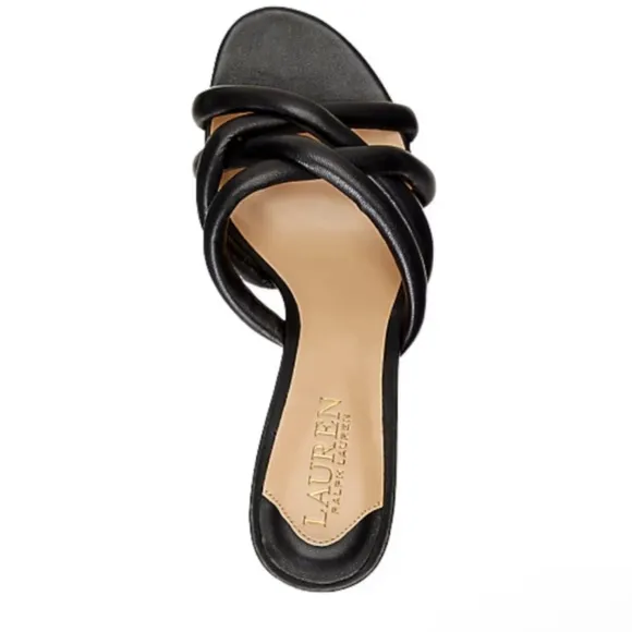 RALPH LAUREN ELEGANT HEELED MULES