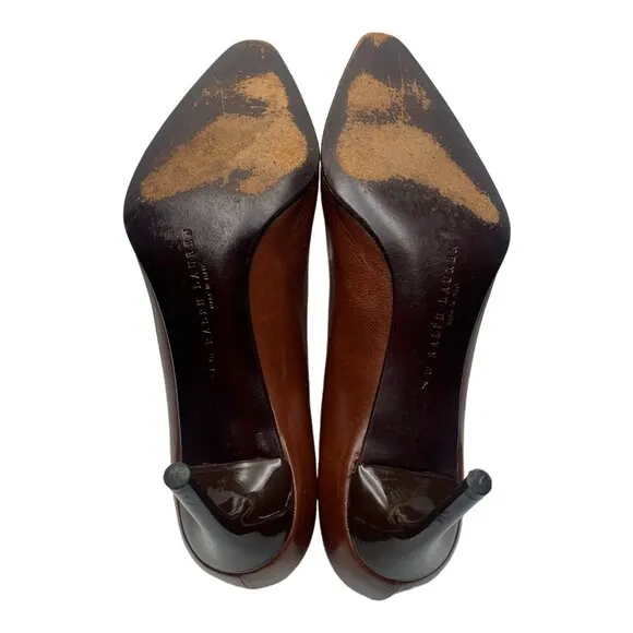 RALPH‎ LAUREN  Napa Leather Classic Runway 01 Collection Pumps