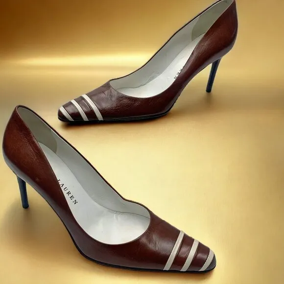 RALPH‎ LAUREN  Napa Leather Classic Runway 01 Collection Pumps
