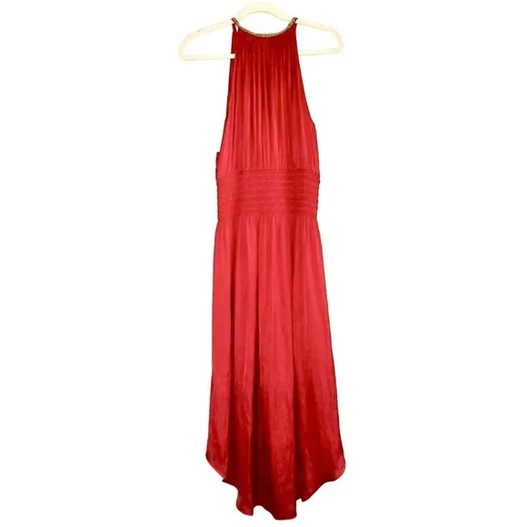 Ramy Brook Melanie Embellished Cocktail Midi Dress Size XS NWT Scarlet Red.