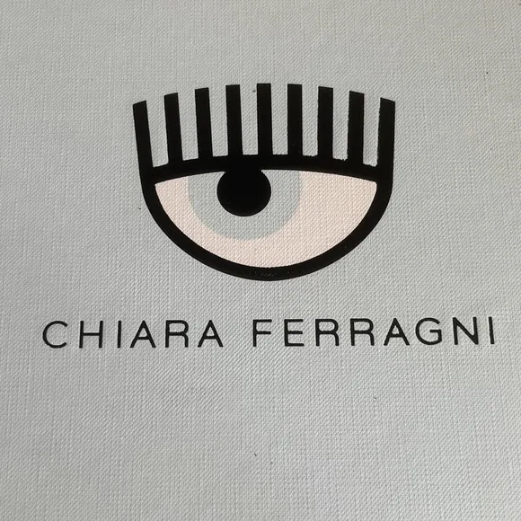 RARE!!! CHIARA FERRAGNI BLUE GLITTER SLIP -ON SNEAKERS EYE EYELASH NIB NWT