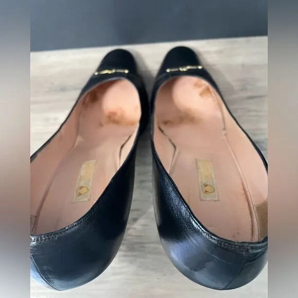 RARE GUCCI Vintage Early 1970’s size 38 1/2 (8.5) Black Pumps Heels Shoes