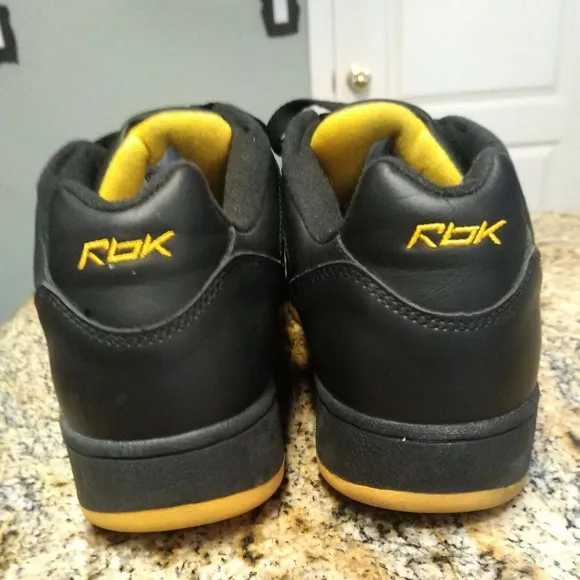 Rare Reebok Pittburgh Steelers NFL Official Shoes 12 Shoes Black Yellow