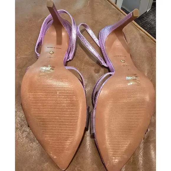 RAYE Sheer Heel in Pink Reptile EUC Size 7
