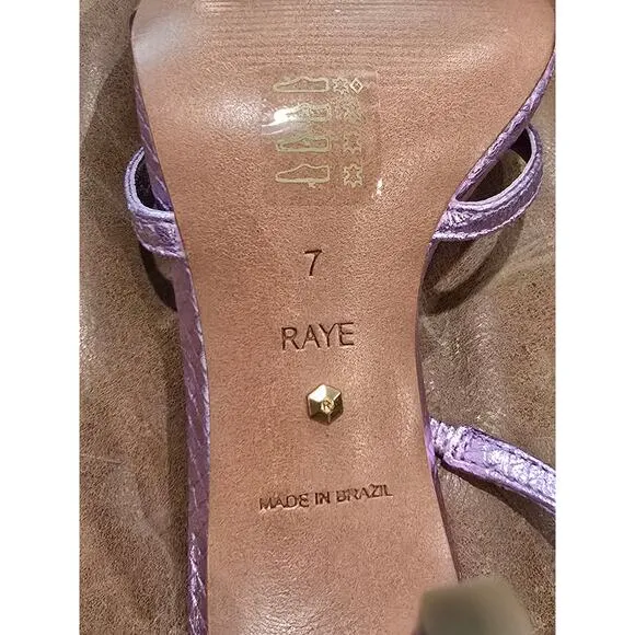 RAYE Sheer Heel in Pink Reptile EUC Size 7