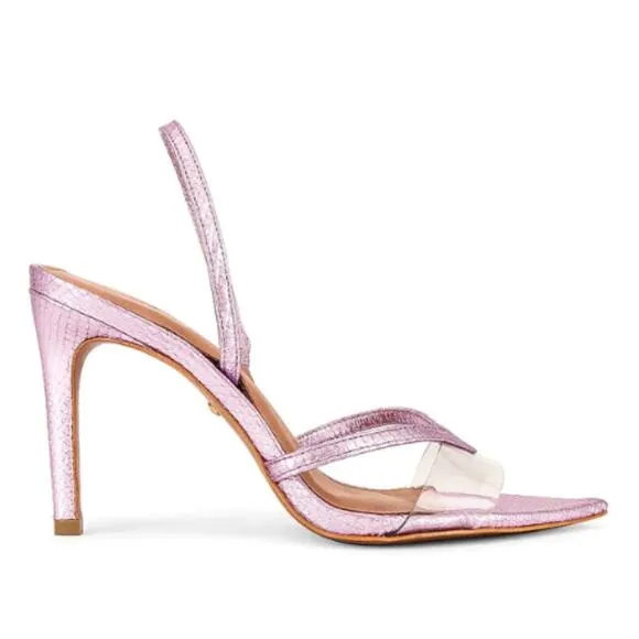 RAYE Sheer Heel in Pink Reptile EUC Size 7