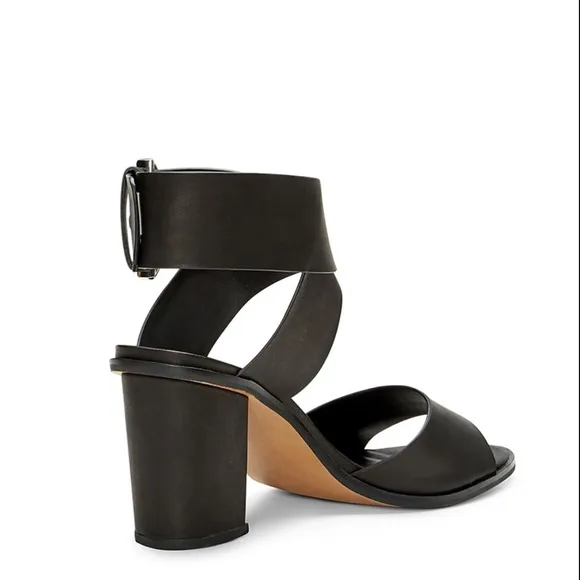 Rebecca Minkoff Womens Valaree Block Heel Strappy Sandals Black‎ Leather Size 9