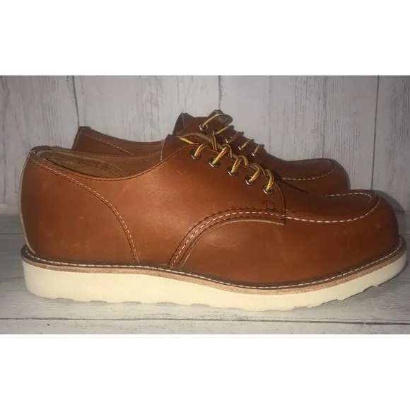 Red Wing Moc Oxford Shoes Leather Work Casual Dress Shoes Brown 9D NWT