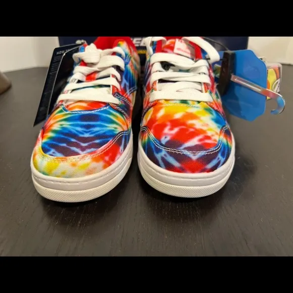 Reebock x Heelys Wheeled Shoes Rainbow Tie Dye Unisex Youth Size 5