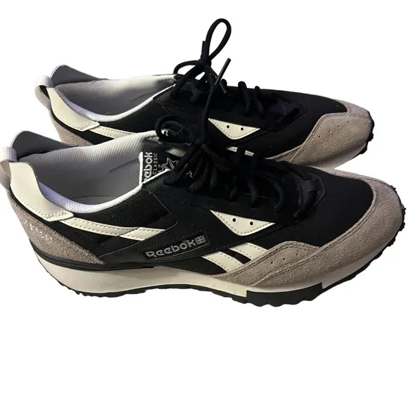 REEBOK Mens REEBOK LX 2200 GY1534 Black/Boulder Grey/Chalk Shoes worn once Sz 12