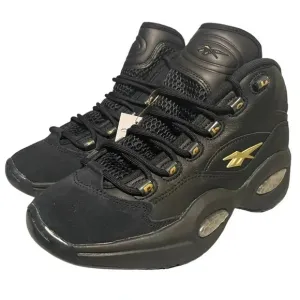 Reebok Question Mid Lux &quot;Black/Gold Metallic&quot; Grade School Boy’s Sneakers