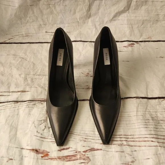 Reiss Ada Court Leather Heels Size 40 NWOB
