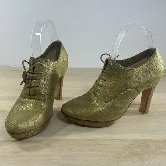 Repetto Paris Women 38 US 7 Garbo Oxford Pumps Lace Up Round Toe Leather Shoes