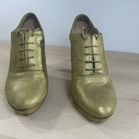 Repetto Paris Women 38 US 7 Garbo Oxford Pumps Lace Up Round Toe Leather Shoes