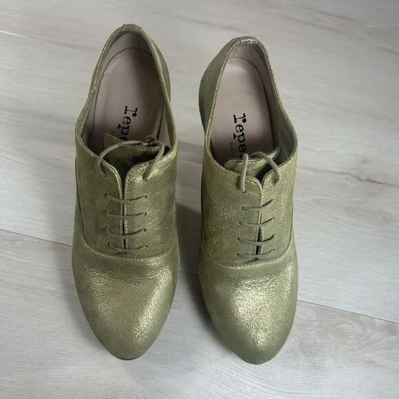 Repetto Paris Women 38 US 7 Garbo Oxford Pumps Lace Up Round Toe Leather Shoes