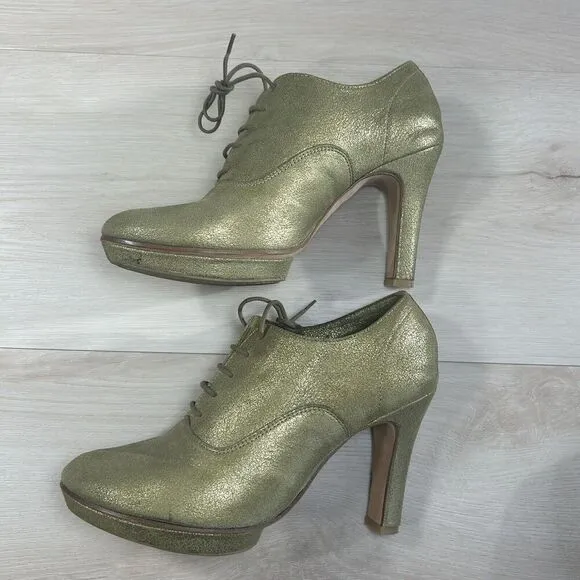 Repetto Paris Women 38 US 7 Garbo Oxford Pumps Lace Up Round Toe Leather Shoes