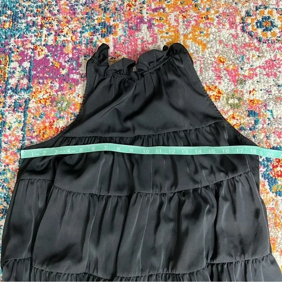 Rhode Resort Billy tiered high neck mini dress black