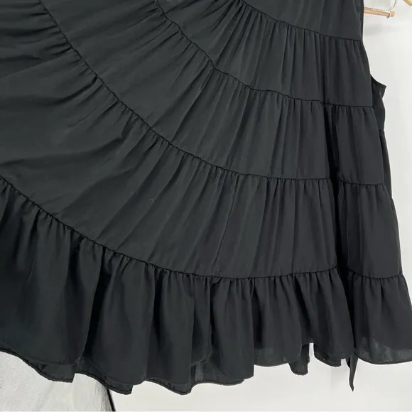 Rhode Resort Billy tiered high neck mini dress black