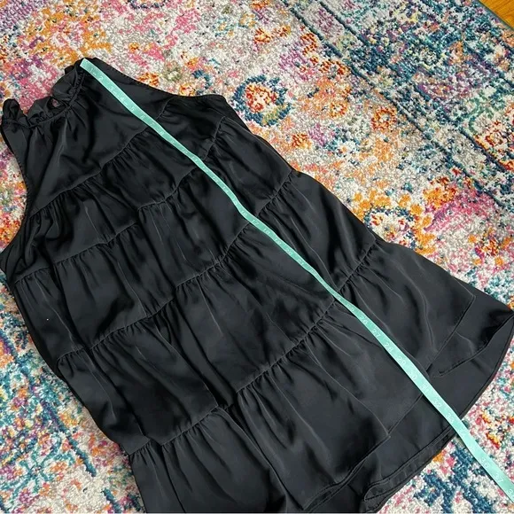Rhode Resort Billy tiered high neck mini dress black