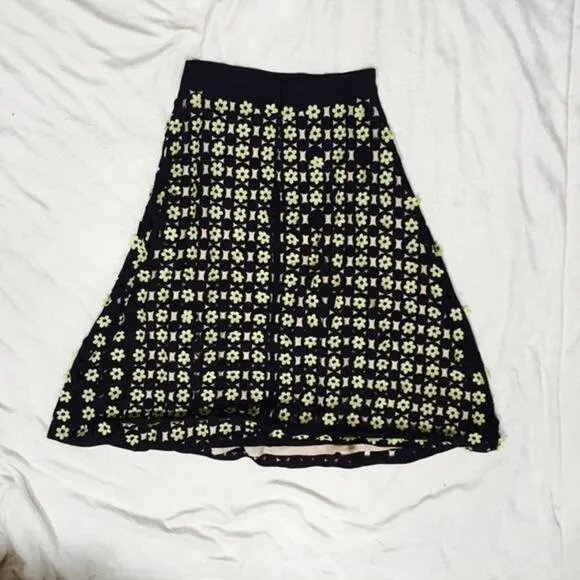 River Island Beaded Flower Midi Skirt | Sz 4