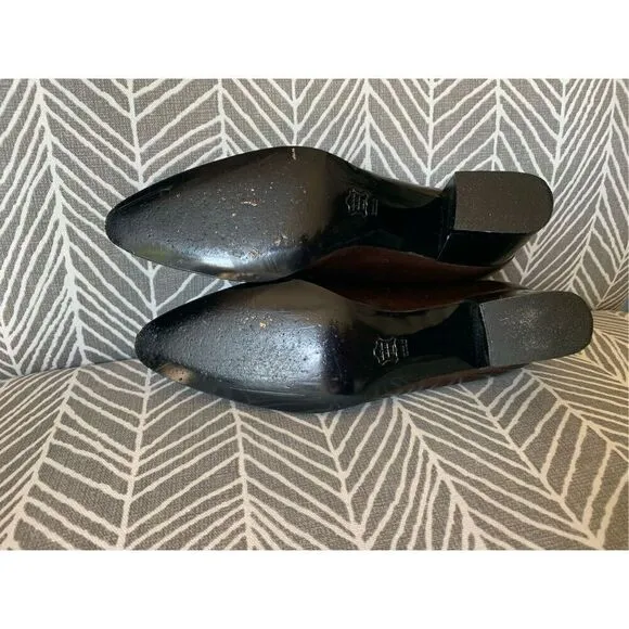 Robert Clergerie BARNEYS VINTAGE Brown Leather Heels Pumps Shoes sz 7.5 AA