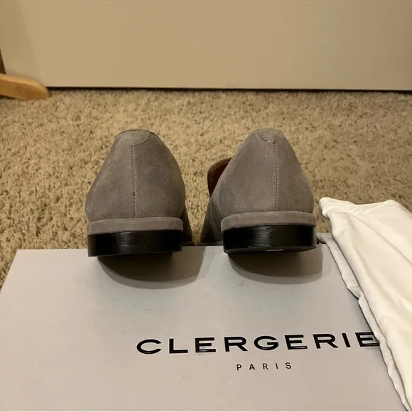 ROBERT CLERGERIE Flats / Loafers OLYMPIA 8 Grey - Sz 7.5 M (EU 37.5) France NEW!
