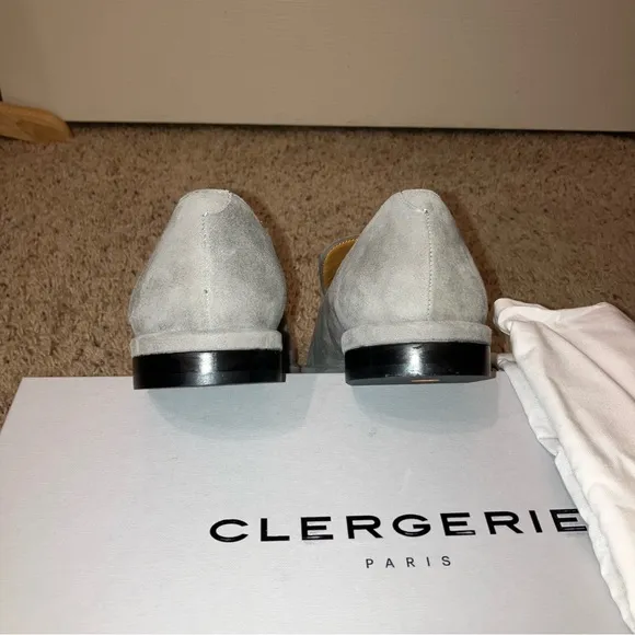 ROBERT CLERGERIE Flats / Loafers OLYMPIA 8 Grey - Sz 7.5 M (EU 37.5) France NEW!