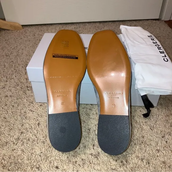 ROBERT CLERGERIE Flats / Loafers OLYMPIA 8 Grey - Sz 7.5 M (EU 37.5) France NEW!