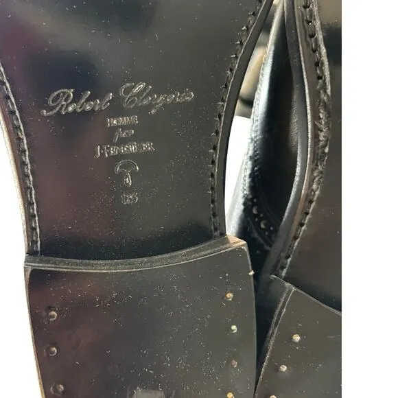 Robert Clergerie Wingtip Oxfords Dress Shoes Black  SZ EU43 US10