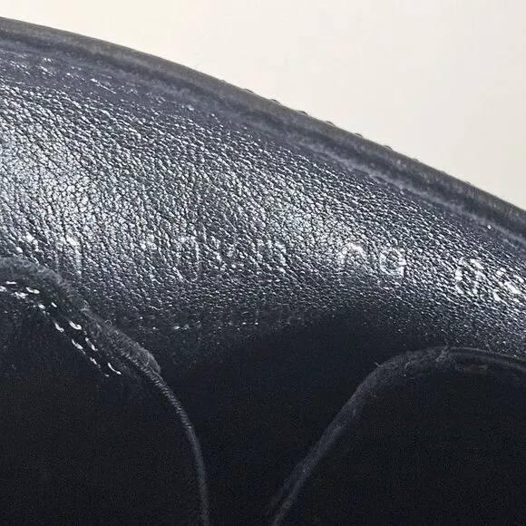 Robert Zur Dress Leather Loafer Slip on Silver Horsebit Shoes Men's Black Size 1