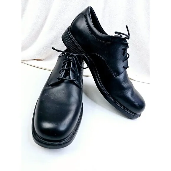 Rockport Size 13 Men's Margin Black Oxford Low Lace Leather Shoes NEW
