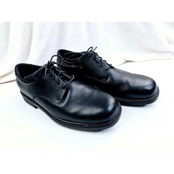 Rockport Size 13 Men's Margin Black Oxford Low Lace Leather Shoes NEW
