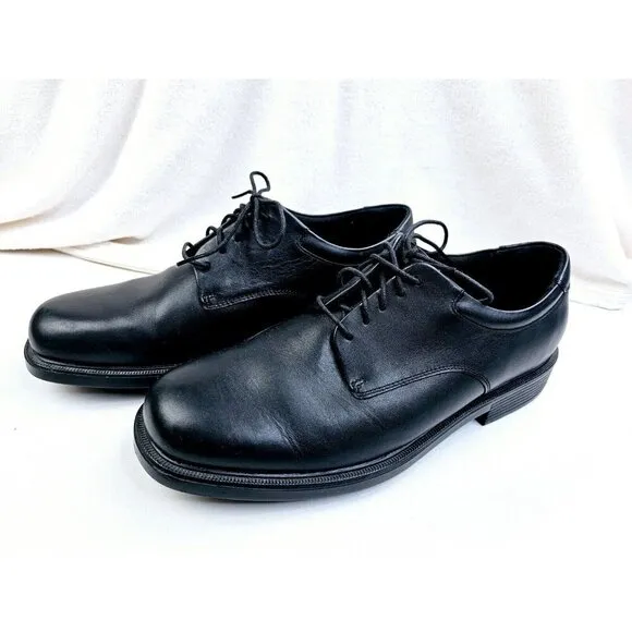 Rockport Size 13 Men's Margin Black Oxford Low Lace Leather Shoes NEW