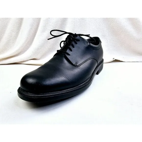 Rockport Size 13 Men's Margin Black Oxford Low Lace Leather Shoes NEW
