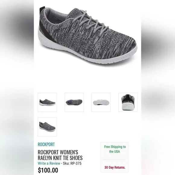 Rockport Raelyn Knit Tie Women's Shoes Sneakers
