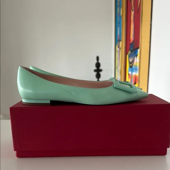Roger Vivier Mint Flats - 8