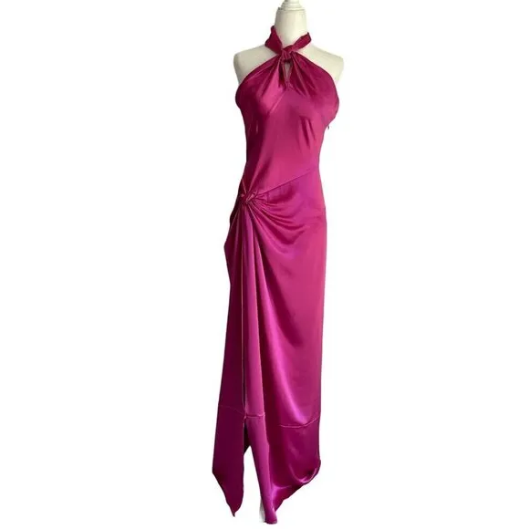 Ronny Kobo Zadena Dress in Hot Magenta Medium New Womens Maxi Long Gown